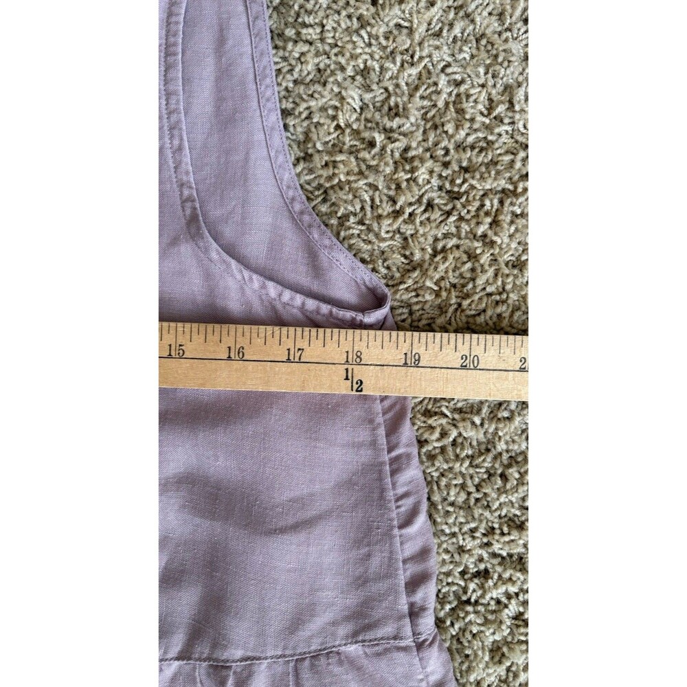 C & C California 100% Linen Sleeveless Dress Tiered Pink Size M Boho Resort - Picture 12 of 12